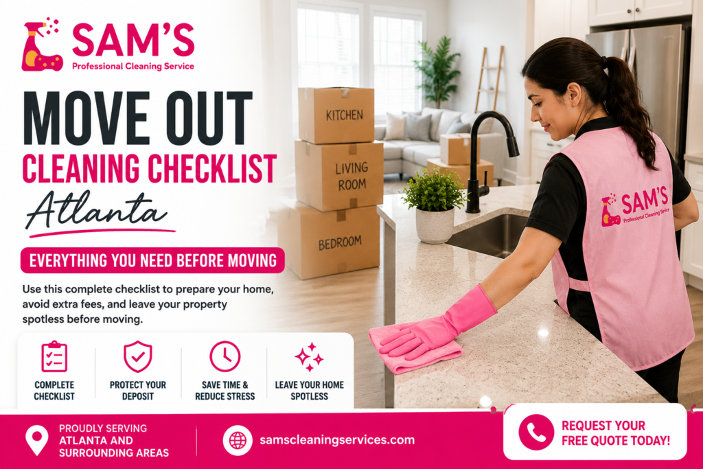 Move out cleaning service in Atlanta by Sam’s Cleaning