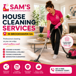 Professional house cleaning services in Brookhaven GA by Sam's Professional Cleaning Services