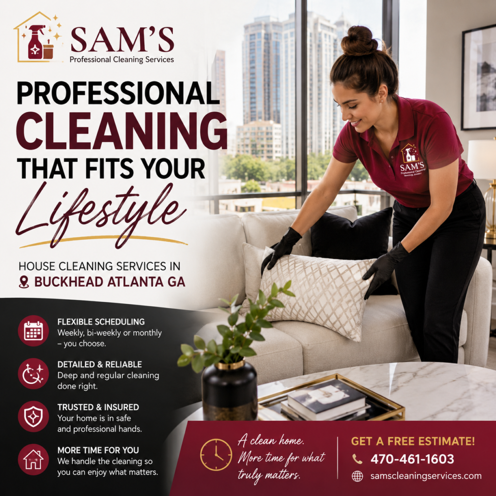 Professional cleaner providing house cleaning services in Buckhead Atlanta GA