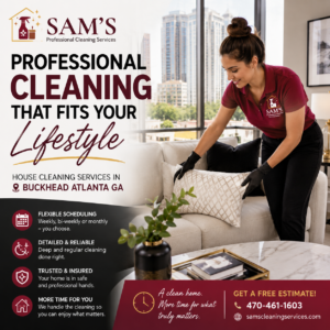 Professional cleaner providing house cleaning services in Buckhead Atlanta GA