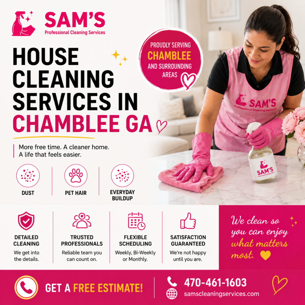 Professional cleaner providing house cleaning services in Chamblee GA