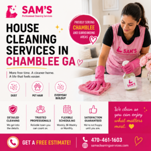 Professional cleaner providing house cleaning services in Chamblee GA