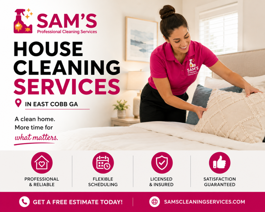 Professional cleaner providing house cleaning services in East Cobb GA