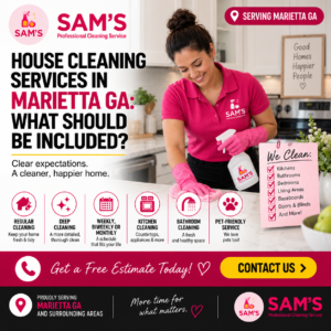 Professional cleaner providing house cleaning services in Marietta GA